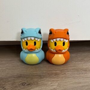 Jurassic World Duckalooz Blue & T-Rex Rubber Duck Bath Toy Set